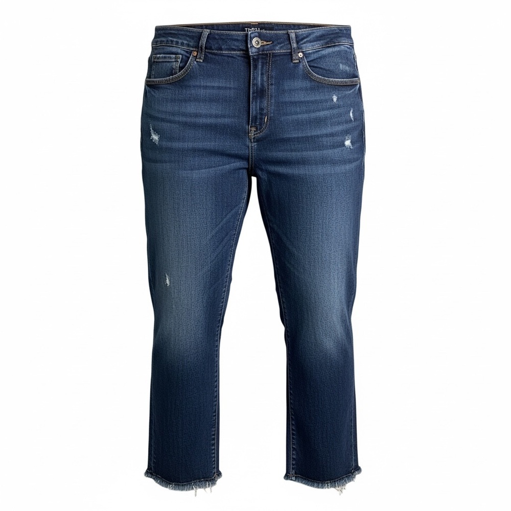 Time and Tru Women's High Rise Jeans - Dark Blue